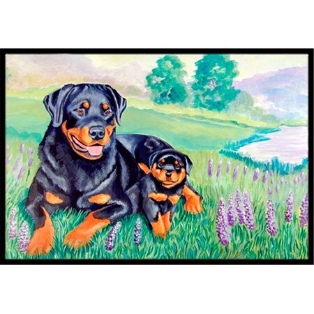 Jensendistributionservices 18 x 27 in. Rottweiler Indoor Outdoor Mat MI2556867